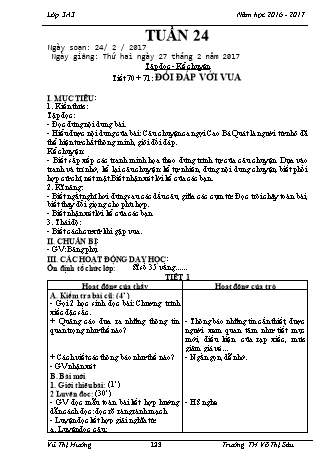 Giáo án điện tử Lớp 3 - Tuần 24 - Vũ Thị Hường