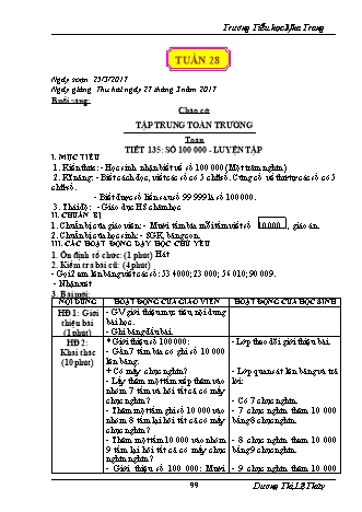 Giáo án điện tử Lớp 3 - Tuần 28 - Dương Thị Lệ Thủy