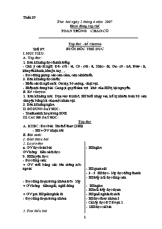 Giáo án điện tử Lớp 3 - Tuần 29