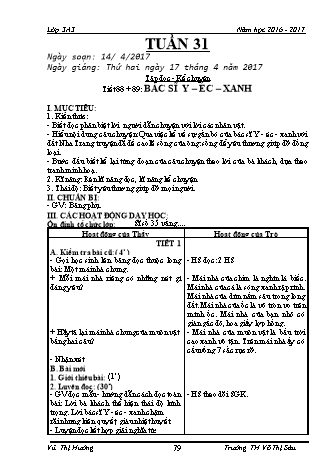 Giáo án điện tử Lớp 3 - Tuần 31 - Vũ Thị Hường