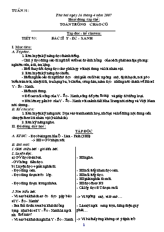 Giáo án điện tử Lớp 3 - Tuần 31