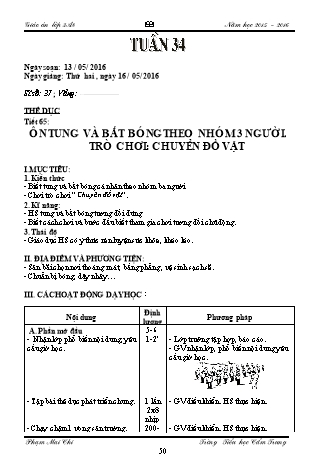 Giáo án điện tử Lớp 3 - Tuần 34 -  Phạm Mai Chi