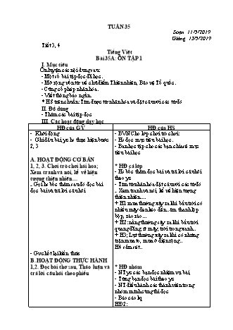 Giáo án điện tử Lớp 3 - Tuần 35 (Bản 2 cột)
