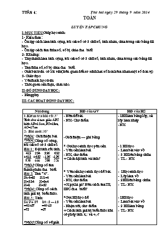 Giáo án điện tử Lớp 3 - Tuần 4 (Bản 3 cột)