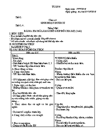 Giáo án điện tử Lớp 3 - Tuần 6 (Bản 2 cột)