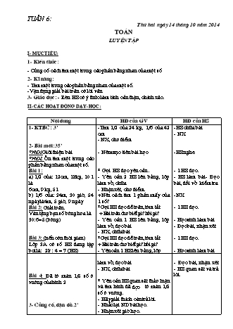 Giáo án điện tử Lớp 3 - Tuần 6 (Bản 3 cột)