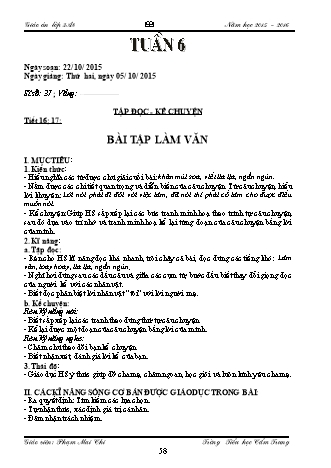 Giáo án điện tử Lớp 3 - Tuần 6 -  Phạm Mai Chi