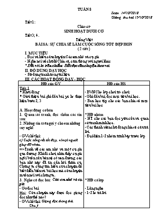 Giáo án điện tử Lớp 3 - Tuần 8 (Bản 2 cột)