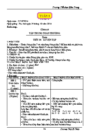 Giáo án điện tử Lớp 3 - Tuần 8 - Dương Thị Lệ Thủy