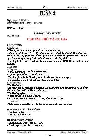 Giáo án điện tử Lớp 3 - Tuần 8 -  Phạm Mai Chi