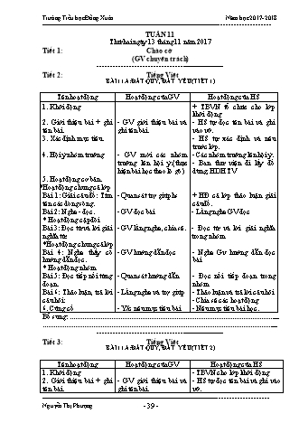 Giáo án điện tử Lớp 3 VNEN - Tuần 11 - Nguyễn Thị Phượng