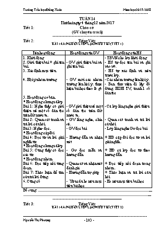 Giáo án điện tử Lớp 3 VNEN - Tuần 14 - Nguyễn Thị Phượng