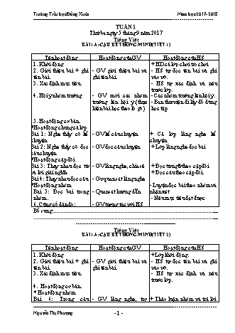 Giáo án điện tử Lớp 3 VNEN - Tuần 2 - Nguyễn Thị Phượng