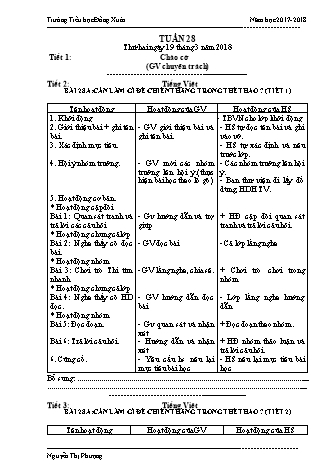 Giáo án điện tử Lớp 3 VNEN - Tuần 28 - Nguyễn Thị Phượng