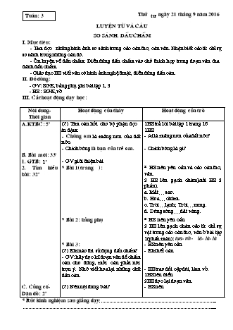 Giáo án Luyện từ và câu, Tập viết, Tập làm văn 3 - Tuần 3, 4