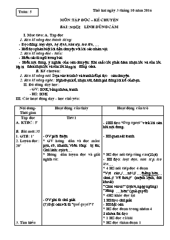 Giáo án Tập đọc 3 - Tuần 5, 6