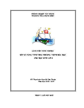 Sáng kiến kinh nghiệm Rèn kĩ năng tính theo phương trình hóa học cho học sinh Lớp 8