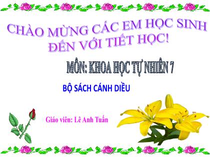 Bài giảng Khoa học tự nhiên Lớp 7 (Sách Cánh Diều) - Bài mở đầu: Phương pháp và kỹ năng trong học tập môn khoa học tự nhiên - Lê Anh Tuấn