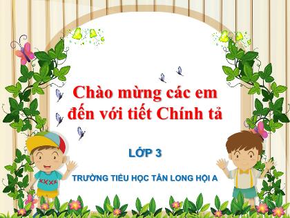 Bài giảng Tiếng Việt Lớp 3 - Chính tả: Người mẹ - Trường Tiểu học Tân Long Hội A