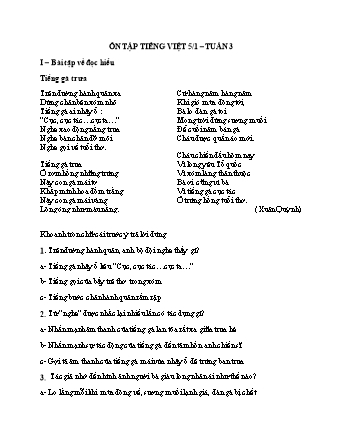 Bài tập ôn tập Tiếng Việt Lớp 5 - Tuần 3 - Trường Tiểu học Tân Long Hội A (Có đáp án)
