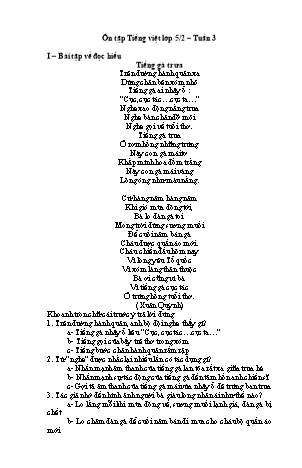 Bài tập ôn tập Tiếng Việt Lớp 5 - Tuần 3+4 - Trường Tiểu học Tân Long Hội A