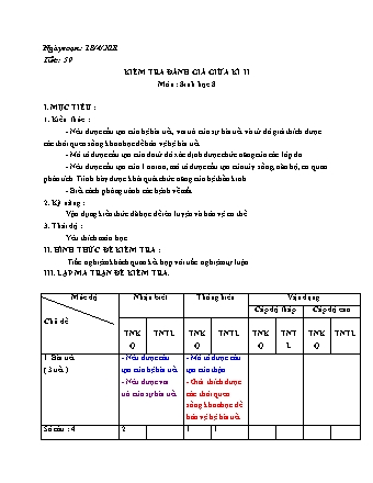Giáo án Sinh học Lớp 8 - Bài 59+60 - Năm học 2020-2021 - Phan Thanh Toàn