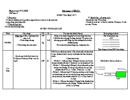Giáo án Thể dục Lớp 9 - Tiết 33+34 - Năm học 2020-2021 - Nguyễn Như Tùng