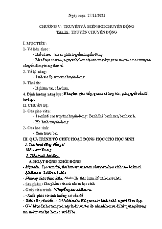 Kế hoạch bài dạy Công nghệ Lớp 8 - Bài 29 đến 34 - Năm học 2021-2022 - Thái Quý