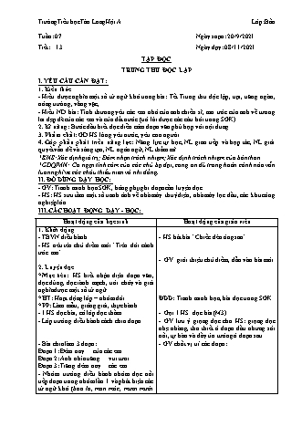 Kế hoạch bài dạy Lớp 4 - Tuần 7 - Năm học 2021-2022 - Trường Tiểu học Tân Long Hội A