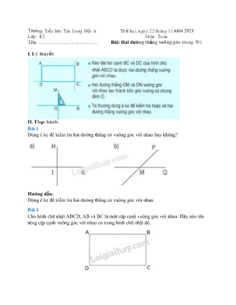 Phiếu bài tập ôn luyện Lớp 4 - Tuần 9 - Năm học 2021-2022 - Trường Tiểu học Tân Long Hội A