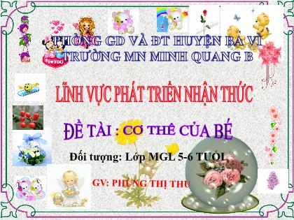 Bài giảng Mầm non Lớp Lá - Đề tài: Cơ thể của bé - Phùng Thị Thu