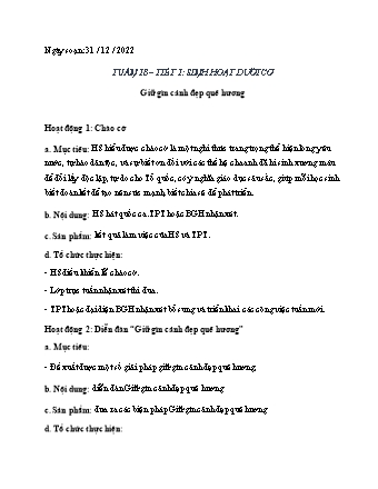 Giáo án Hoạt động trải nghiệm, hướng nghiệp 6 (Cánh diều) - Tuần 18 - Năm học 2022-2023 - Hồ Sỹ Quế