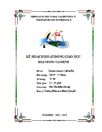 Giáo án Mầm non Lớp Nhà trẻ - Đề tài: Dán hoa tặng cô - Năm học 2023-2024 - Bùi Thị Xuân Hương