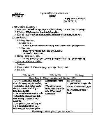 Giáo án Mĩ thuật 9 - Tuần 9, Bài 8: Vẽ trang trí: Tập phóng tranh ảnh - Năm học 2022-2023 - Hồ Sỹ Quế