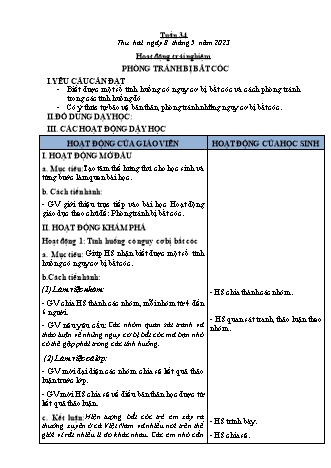 Kế hoạch bài dạy Lớp 2 - Tuần 34 - Năm học 2022-2023 - Đường Thị Xuân Thu
