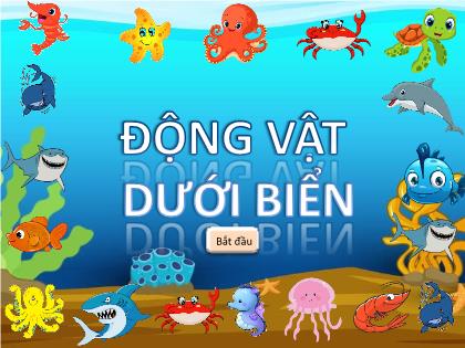 Mẫu trò chơi PowerPoint - Trò chơi: Động vật dưới biển
