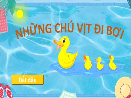 Mẫu trò chơi PowerPoint - Trò chơi: Những chú vịt đi bơi