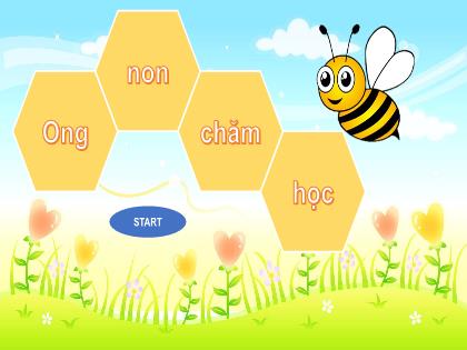 Mẫu trò chơi PowerPoint - Trò chơi: Ong non chăm học
