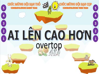 Trò chơi Mầm non PowerPoint - Trò chơi: Ai lên cao hơn